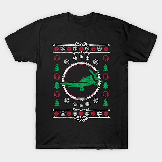 Pilot Ugly Christmas T-Shirt by sudiptochy29